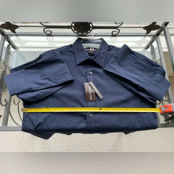 Michael Kors Long Sleeve Stretch Cotton Button Down Shirt. - Picture 5 of 7